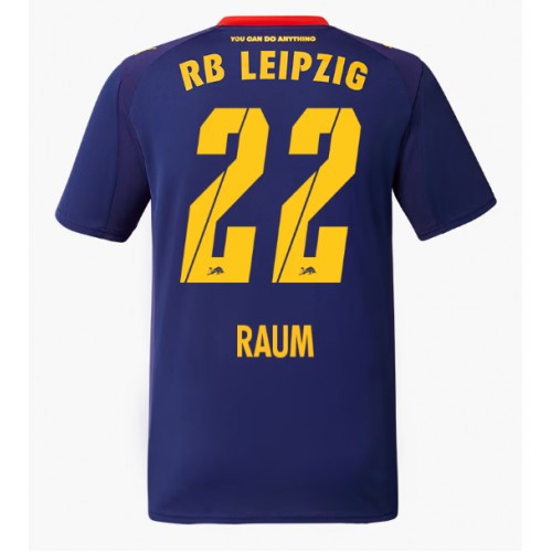 Camisa de Futebol RB Leipzig David Raum #22 Equipamento Secundário 2025-26 Manga Curta